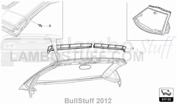 2016 Lamborghini AVENTADOR SV LP750-4 ROADSTER USA WINDBREAK (817.02.00)